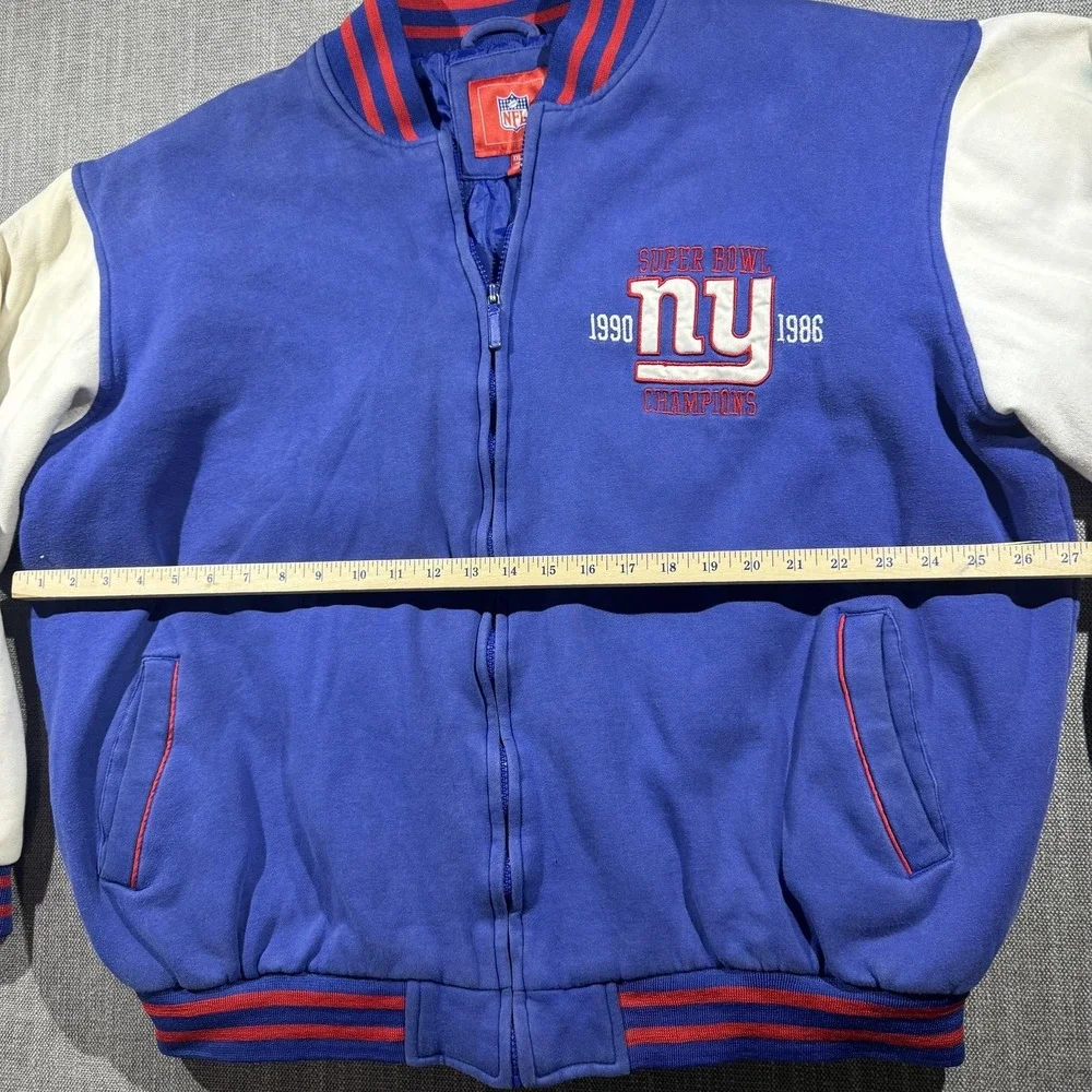 Vintage New York Giants Jacket Mens‎ 2XL Blue NFL Super Bowl Champions 90s